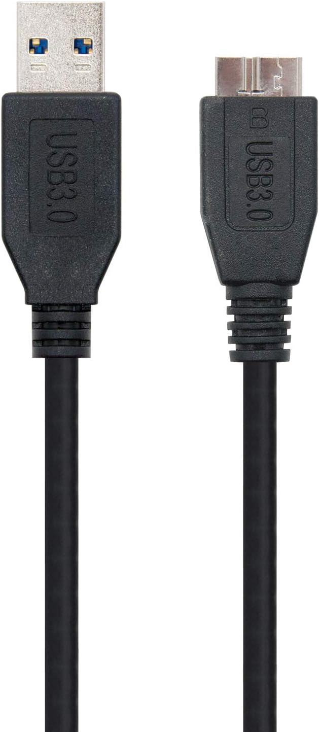 Cabo USB 3.0 Nanocable 10.01.1101-BK/ USB Macho - MicroUSB Macho/ 1m/ Preto - Imagem 2