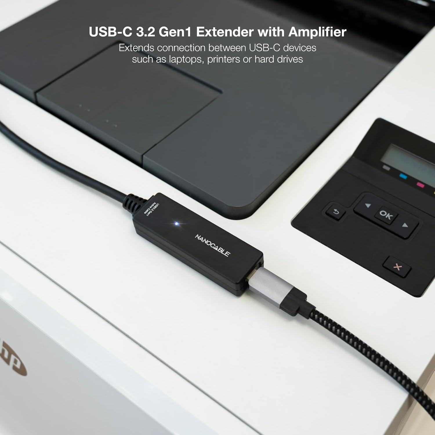 Cabo Extensor USB Tipo-C 3.2 com Amplificador Nanocable 10.01.1311/ USB Tipo-C Macho - USB Tipo-C Fêmea/ 5m/ Preto - Imagem 5