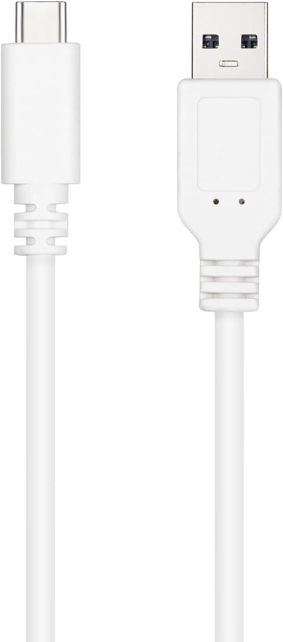 Cabo USB 2.0 Nanocable 10.01.2101-L150-W/ USB Tipo-C Macho - USB Macho/ 1.5m/ Branco - Imagem 2