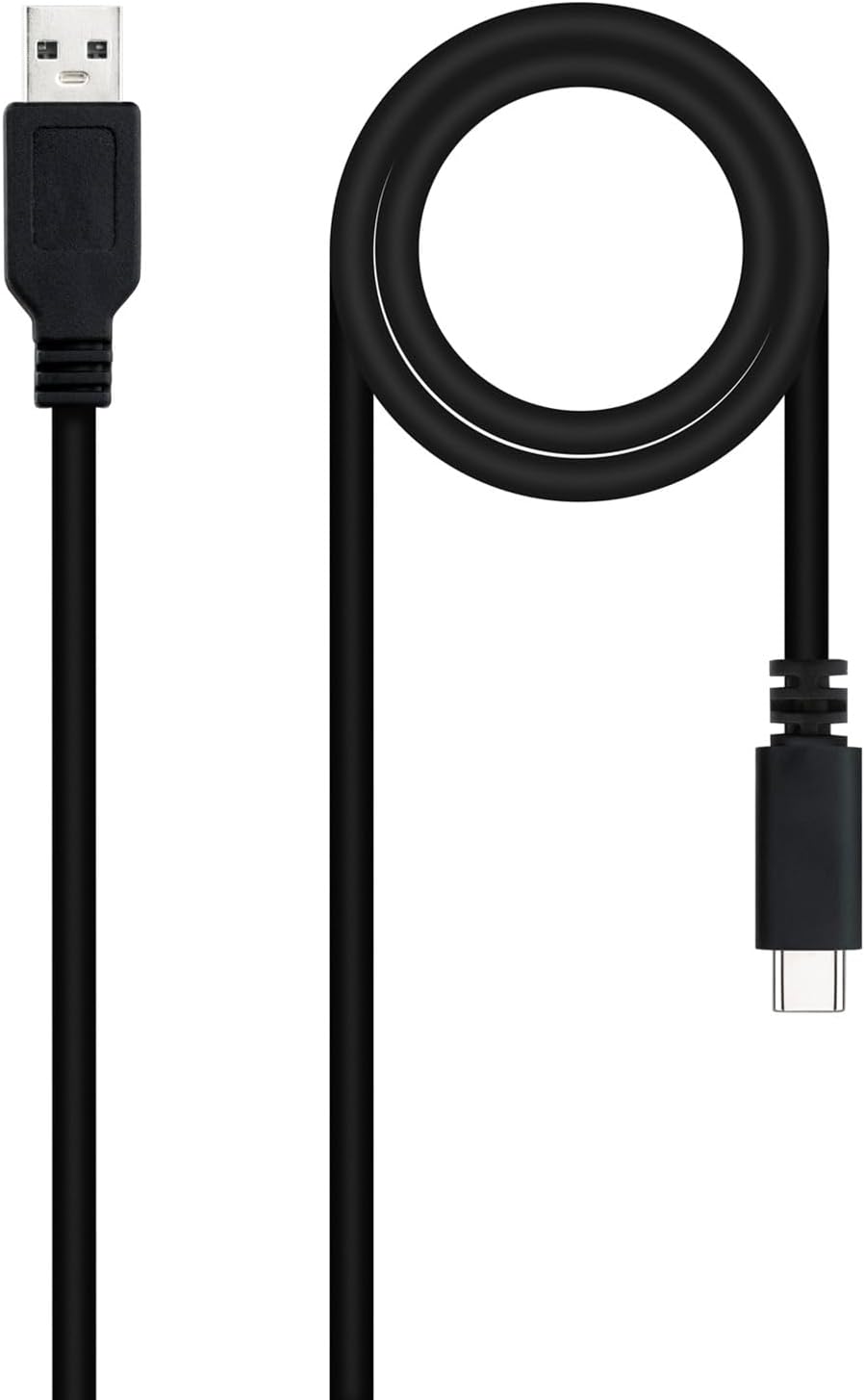 Cable USB 2.0 Nanocable 10.01.2101-L150/ USB Tipo-C Macho - USB Macho/ 1.5m/ Preto