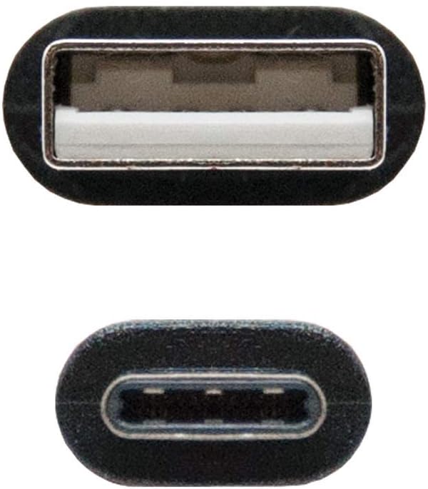 Cabo USB 2.0 Nanocable 10.01.2101/ USB Tipo-C Macho - USB Macho/ 1m/ Preto - Imagem 3