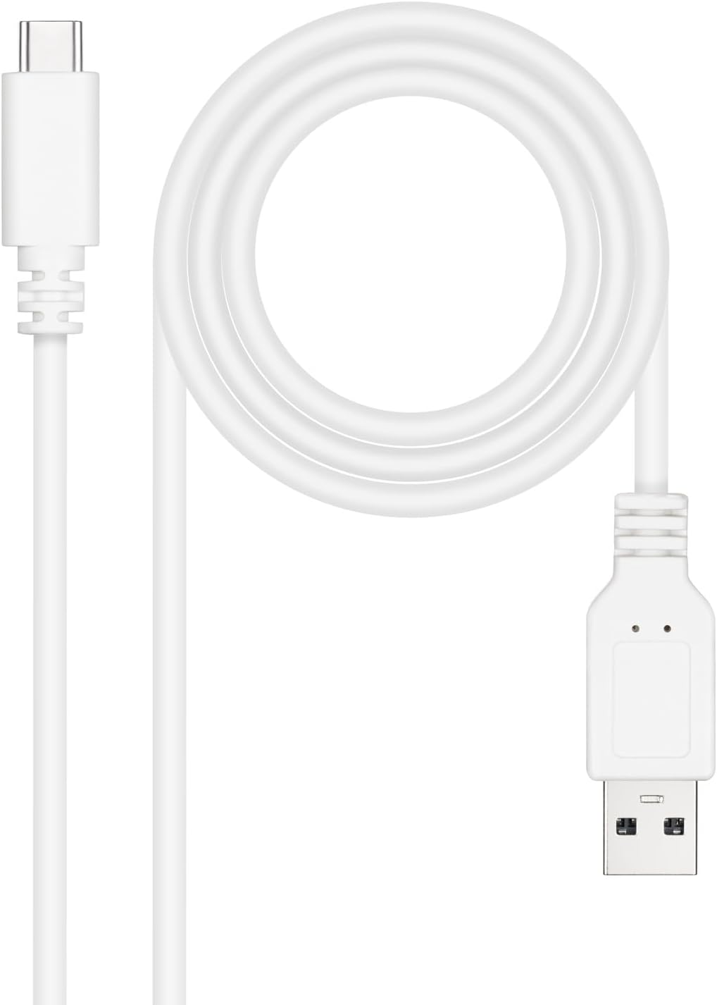 Cabo USB 2.0 Nanocable 10.01.2103-W/ USB Tipo-C Macho - USB Macho/ 3m/ Branco - Imagem 1