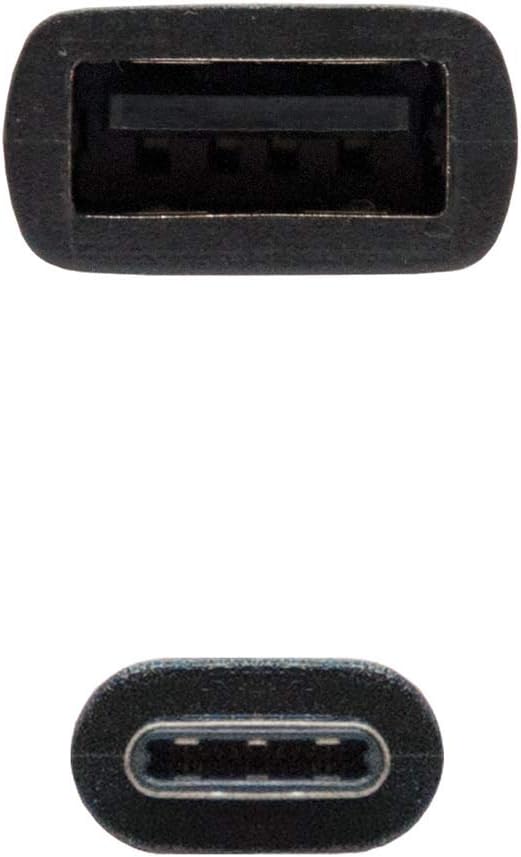 Cabo USB 2.0 Tipo-C Nanocable 10.01.2400/ USB Tipo-C Macho - USB Fêmea/ 15cm/ Preto - Imagem 3