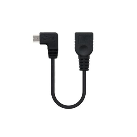Cabo OTG Nanocable 10.01.3600 Micro USB Macho para USB A Fêmea 15cm USB 2.0 Preto