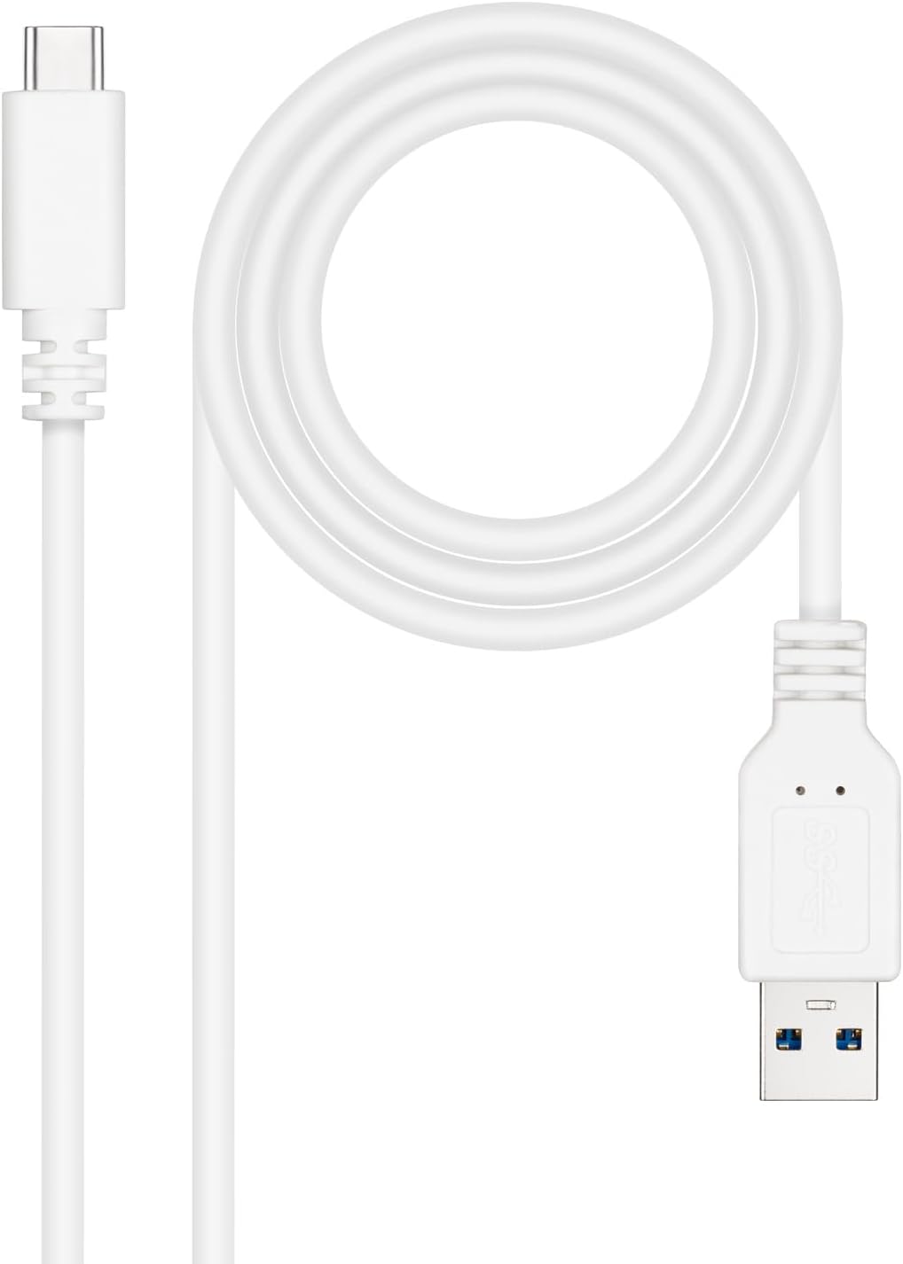 Cabo USB 3.1 Tipo-C Nanocable 10.01.4001-L150-W/ USB Tipo-C Macho - USB Macho/ 1.5m/ Branco