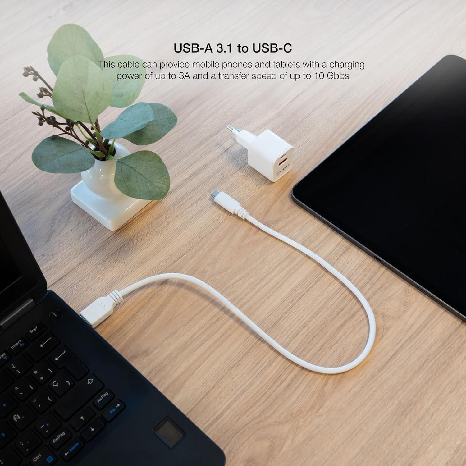 Cabo USB 3.1 Tipo-C Nanocable 10.01.4001-L150-W/ USB Tipo-C Macho - USB Macho/ 1.5m/ Branco - Imagem 5