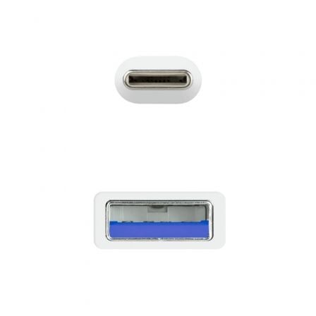 Cabo USB Nanocable 10.01.4001-L150 USB-C para USB-A 3.1 Gen2 10Gbps 1.5m Preto - Imagem 3