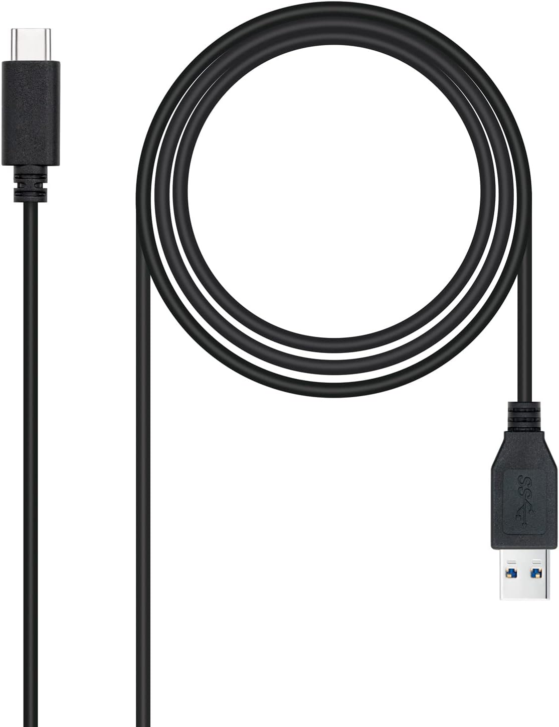 Cabo USB 3.1 Tipo-C Nanocable 10.01.4002/ USB Tipo-C Macho - USB Macho/ 2m/ Preto