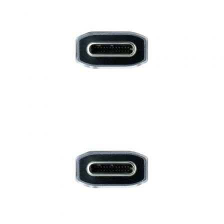 Cabo USB 3.1 Tipo-C Nanocable 10.01.4101-L150-COMB/ USB Tipo-C Macho - USB Tipo-C Macho/ Até 100W/ 20Gbps/ 1.5m/ Cinzento e Preto - Imagem 3