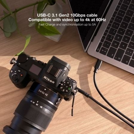 Cabo USB 3.1 Tipo-C Nanocable 10.01.4101-L150/ USB Tipo-C Macho - USB Tipo-C Macho/ Até 100W/ 10Gbps/ 1.5m/ Preto - Imagem 4