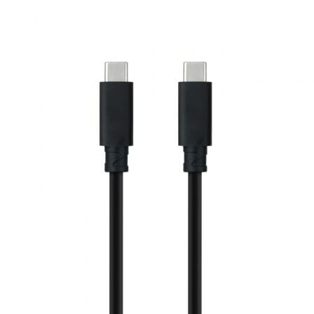 Cabo USB 3.1 Tipo-C Nanocable 10.01.4101-L150/ USB Tipo-C Macho - USB Tipo-C Macho/ Até 100W/ 10Gbps/ 1.5m/ Preto