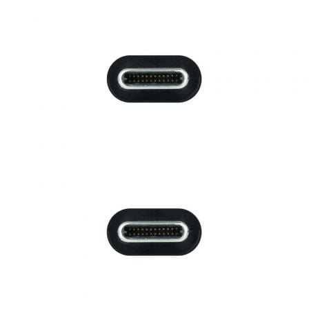 Cabo USB 3.1 Tipo-C Nanocable 10.01.4101-L150/ USB Tipo-C Macho - USB Tipo-C Macho/ Até 100W/ 10Gbps/ 1.5m/ Preto - Imagem 3