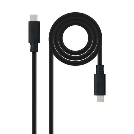 Cabo USB 3.1 Tipo-C Nanocable 10.01.4101-L150/ USB Tipo-C Macho - USB Tipo-C Macho/ Até 100W/ 10Gbps/ 1.5m/ Preto - Imagem 2