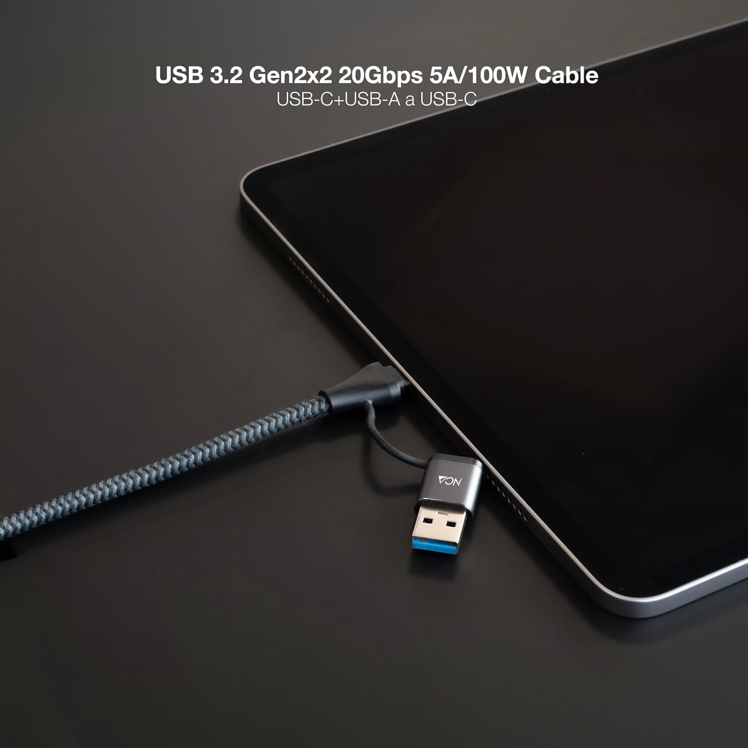 Cabo USB 3.2 Tipo-C Nanocable 10.01.4113-COMB/ USB Tipo-C Macho + USB Macho - USB Tipo-C Macho/ Até 100W/ 20Gbps/ 3m/ Cinza e Preto - Imagem 6