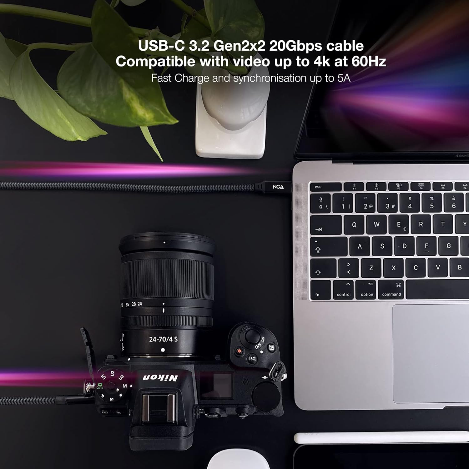 Cabo USB 3.2 Tipo-C Nanocable 10.01.4301-L150-COMB/ USB Tipo-C Macho - USB Tipo-C Macho/ Até 100W/ 1.5m/ Cinzento e Preto - Imagem 5