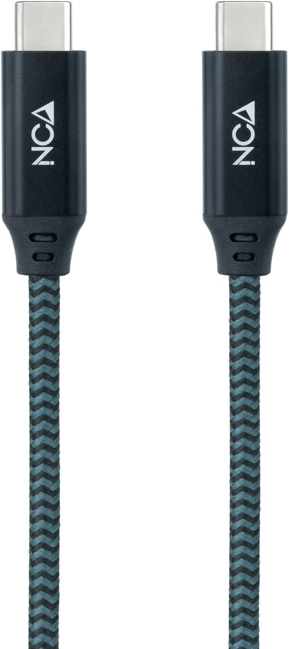 Cabo USB 3.2 Tipo-C Nanocable 10.01.4301-L150-COMB/ USB Tipo-C Macho - USB Tipo-C Macho/ Até 100W/ 1.5m/ Cinzento e Preto - Imagem 2