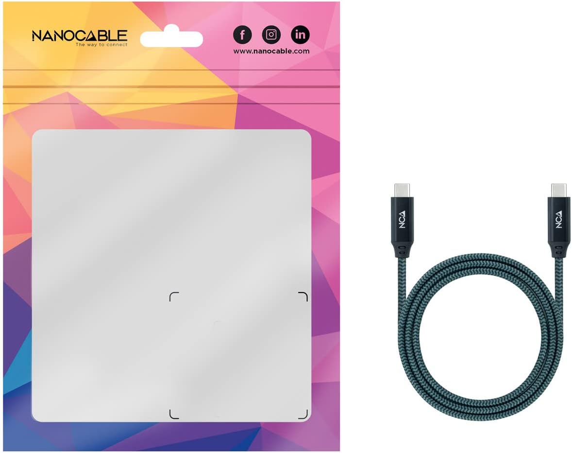 Cabo USB 3.2 Tipo-C Nanocable 10.01.4301-L150-COMB/ USB Tipo-C Macho - USB Tipo-C Macho/ Até 100W/ 1.5m/ Cinzento e Preto - Imagem 6
