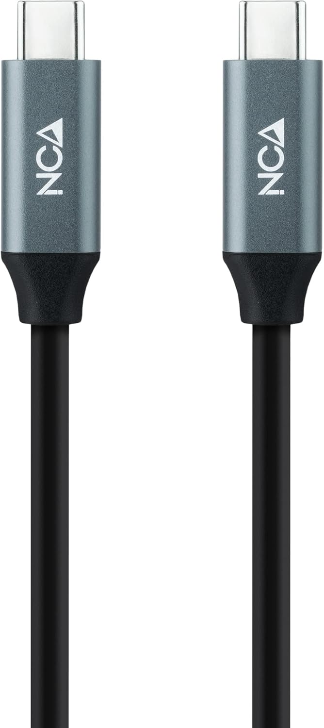Cabo USB 3.2 Nanocable 10.01.4302/ USB Tipo-C Macho - USB Tipo-C Macho/ Até 100W/ 2m/ Cinzento e Preto - Imagem 2