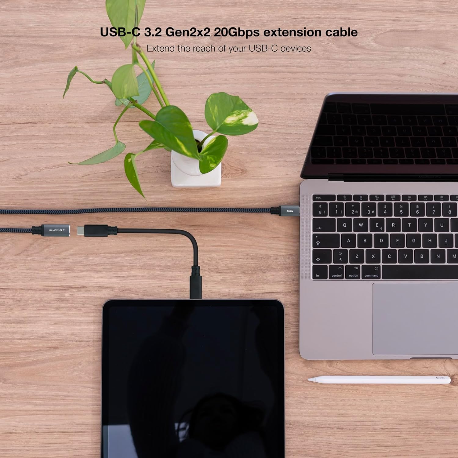 Cabo de Extensão USB Tipo-C 3.2 Nanocable 10.01.4501-L150-COMB/ USB Tipo-C Macho - USB Tipo-C Fêmea/ 1.5m/ Preto - Imagem 5