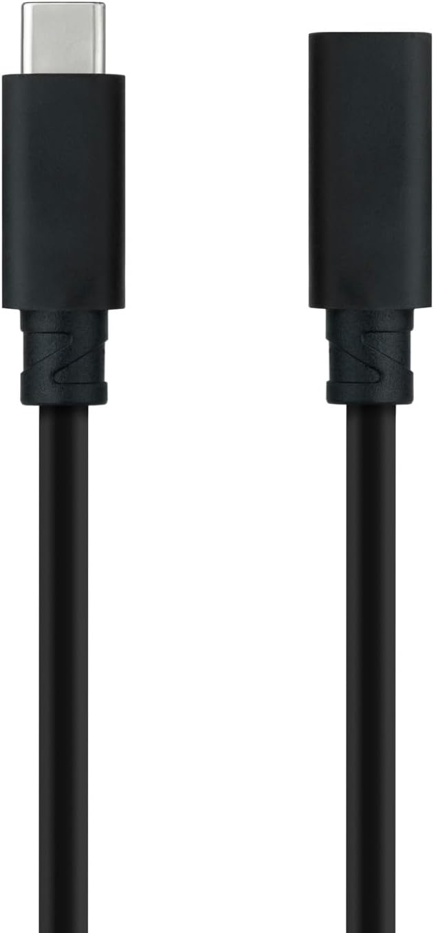 Cabo Extensor USB Tipo-C 3.2 Nanocable 10.01.4502/ USB Tipo-C Macho - USB Tipo-C Fêmea/ 2m/ Preto - Imagem 2