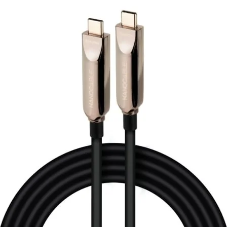Cabo NanoCable USB 3.2 Gen 2x1 AOC USB-C para USB-C 10Gbps 60W 8K@60Hz 10m Preto - Imagem 2