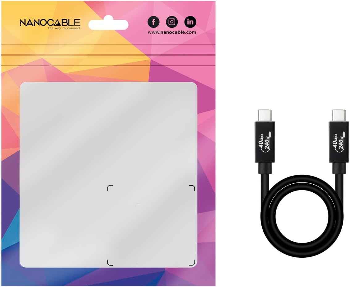 Cabo USB 4.0 Nanocable 10.01.5001/ USB Tipo-C Macho - USB Tipo-C Macho/ Até 240W/ 40Gbps/ 1m/ Preto - Imagem 7