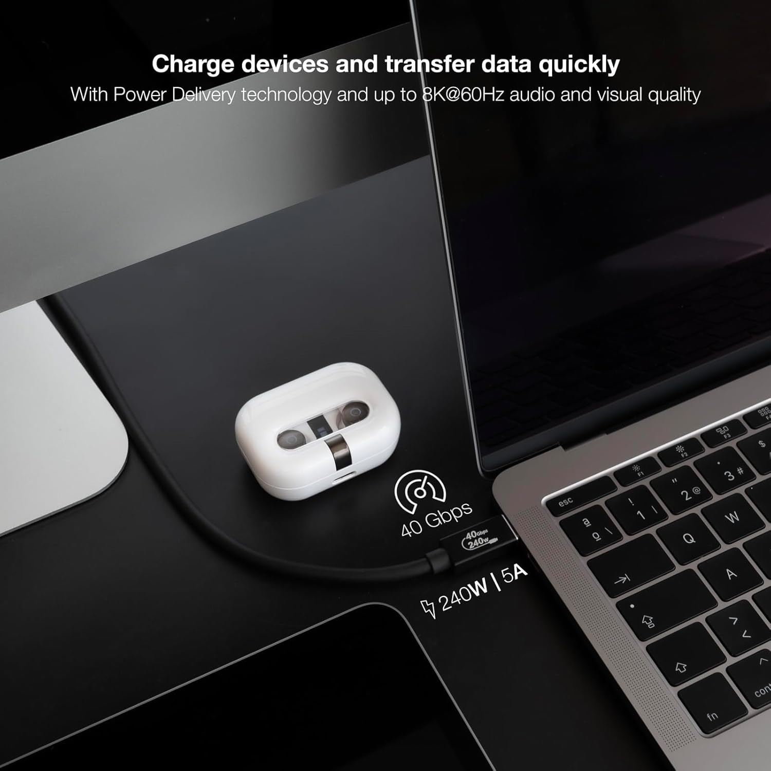 Cabo USB 4.0 Nanocable 10.01.5002/ USB Tipo-C Macho - USB Tipo-C Macho/ Até 240W/ 40Gbps/ 1.8m/ Preto - Imagem 4