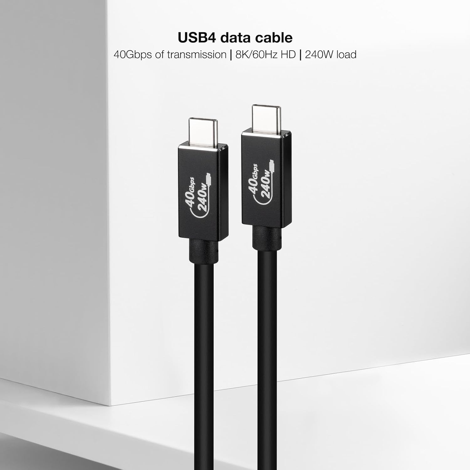 Cabo USB 4.0 Nanocable 10.01.5002/ USB Tipo-C Macho - USB Tipo-C Macho/ Até 240W/ 40Gbps/ 1.8m/ Preto - Imagem 2