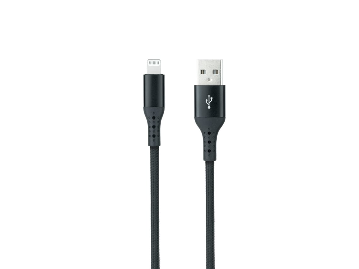 Cable USB 2.0 Lightning Nanocable 10.10.0401-COBK/ USB Macho - Lightning Macho/ 1m/ Preto - Imagem 2
