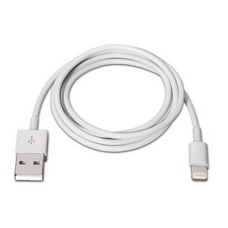 Cabo USB 2.0 Lightning Nanocable 10.10.0402/ USB Macho - Lightning Macho/ 2m/ Branco - Imagem 2