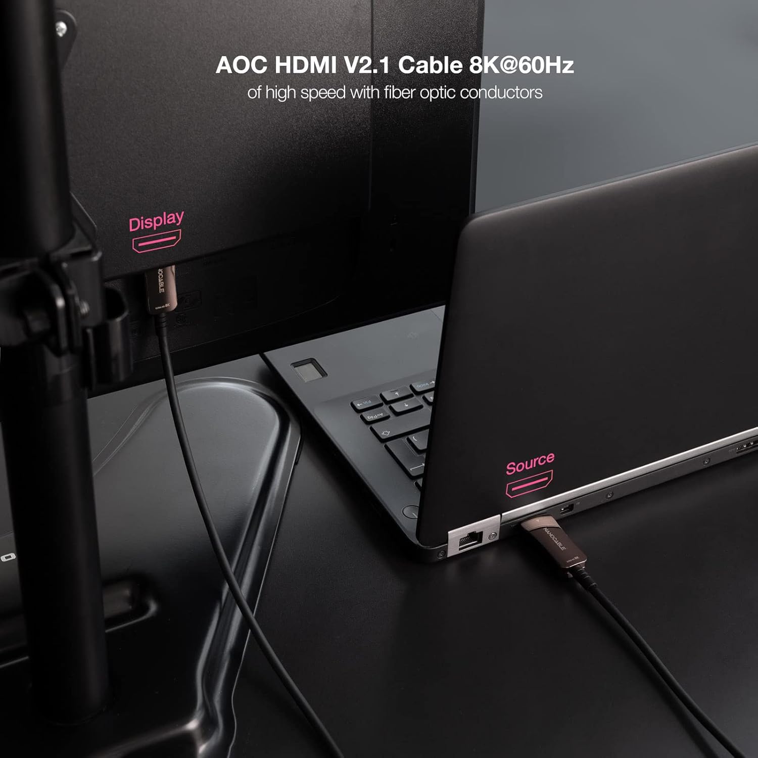 Cable HDMI 2.1 AOC 8K Nanocable 10.15.2115/ HDMI Macho - HDMI Macho/ 15m/ Preto - Imagem 6