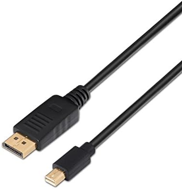 Cabo Mini DisplayPort Nanocable 10.15.2402/ Mini DisplayPort Macho - DisplayPort Macho/ 2m/ Preto - Imagem 4