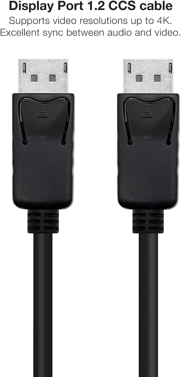 Cabo DisplayPort Nanocable 10.15.2701-L150/ DisplayPort Macho - DisplayPort Macho/ 1.5m/ Preto - Imagem 2