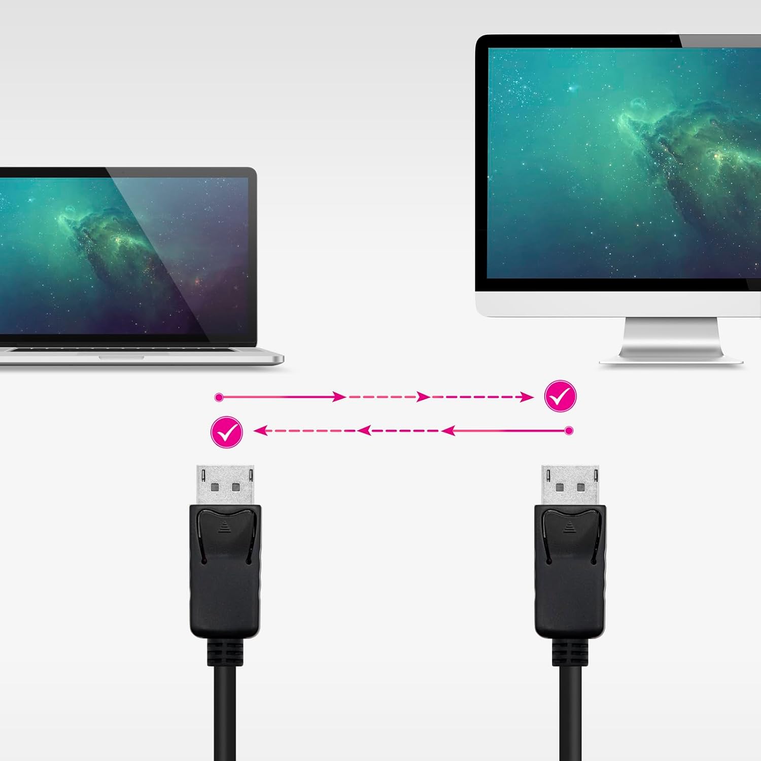 Cabo DisplayPort 1.4 8K Nanocable 10.15.2803/ DisplayPort Macho - DisplayPort Macho/ 3m/ Certificado/ Preto - Imagem 5