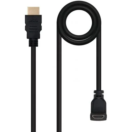 Cabo HDMI 1.4 NanoCable 10.15.3002 High Speed Ethernet 1.8m 4K Conector Acotovelado Preto - Imagem 2