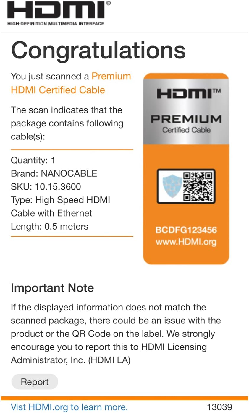 Cabo HDMI 2.0 4K Nanocable 10.15.3600/ HDMI Macho - HDMI Macho/ 50cm/ Certificado/ Preto - Imagem 4