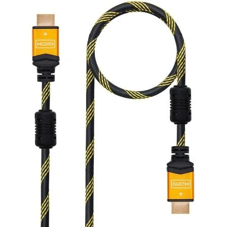 Cabo HDMI 2.0 4K Nanocable 10.15.1602/ HDMI Macho - HDMI Macho/ 1.5m/ Preto/ Laranja