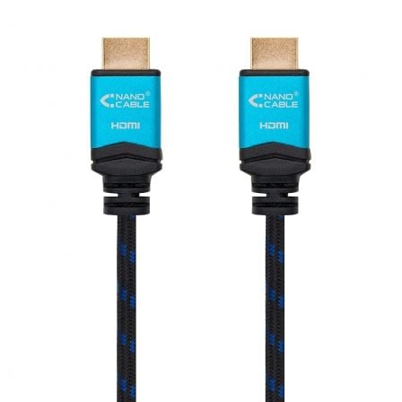 Cabo HDMI 2.0 4K Nanocable 10.15.3702/ HDMI Macho - HDMI Macho/ 2m/ Preto/ Azul - Imagem 2