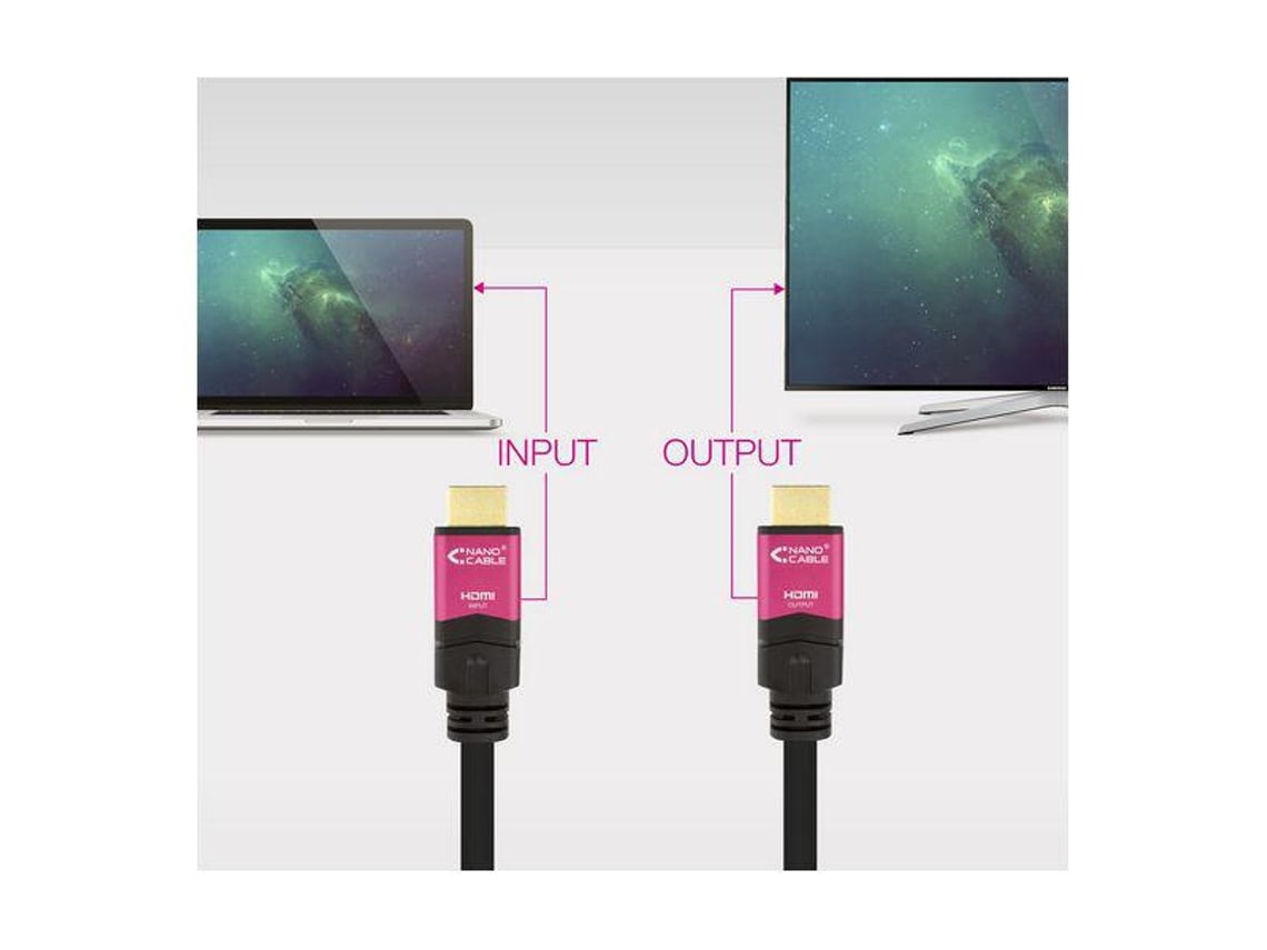 Cabo HDMI 2.0 4K Nanocable 10.15.3715/ HDMI Macho - HDMI Macho/ 15m/ Preto - Imagem 5