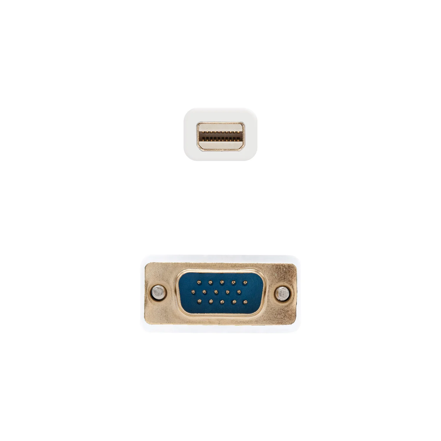 Cabo Conversor Nanocable Mini DisplayPort para VGA 2m Full HD 1920x1200 Conectores Ouro Branco - Imagem 3