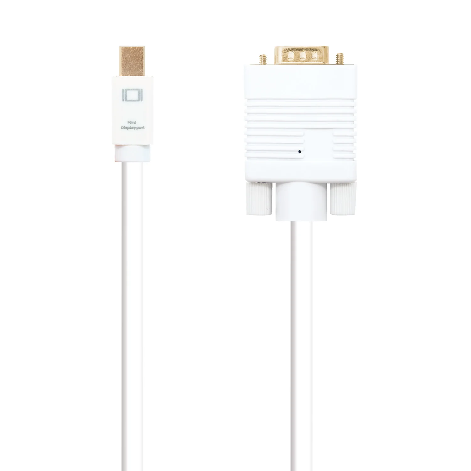 Cabo Conversor Nanocable Mini DisplayPort para VGA 2m Full HD 1920x1200 Conectores Ouro Branco - Imagem 2