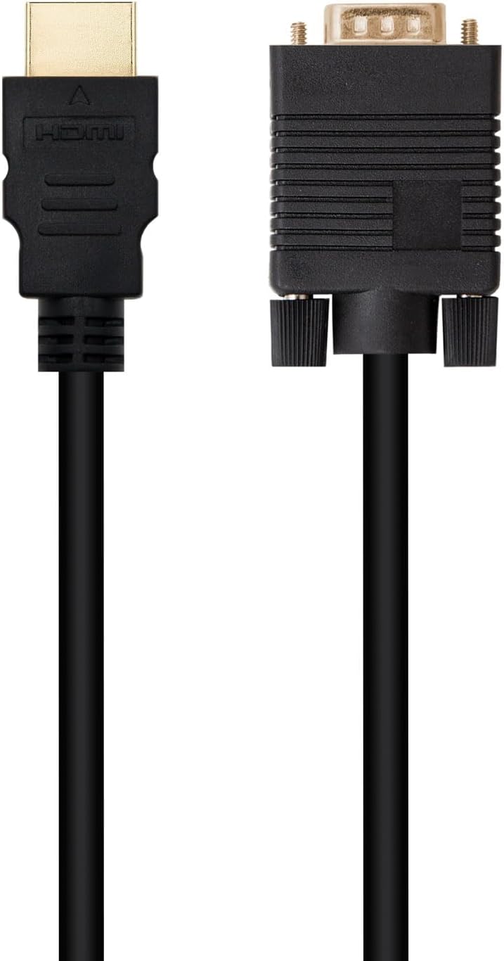 Cabo Conversor Nanocable 10.15.4348/ HDMI Macho - VGA Macho/ 1.8m/ Preto - Imagem 2