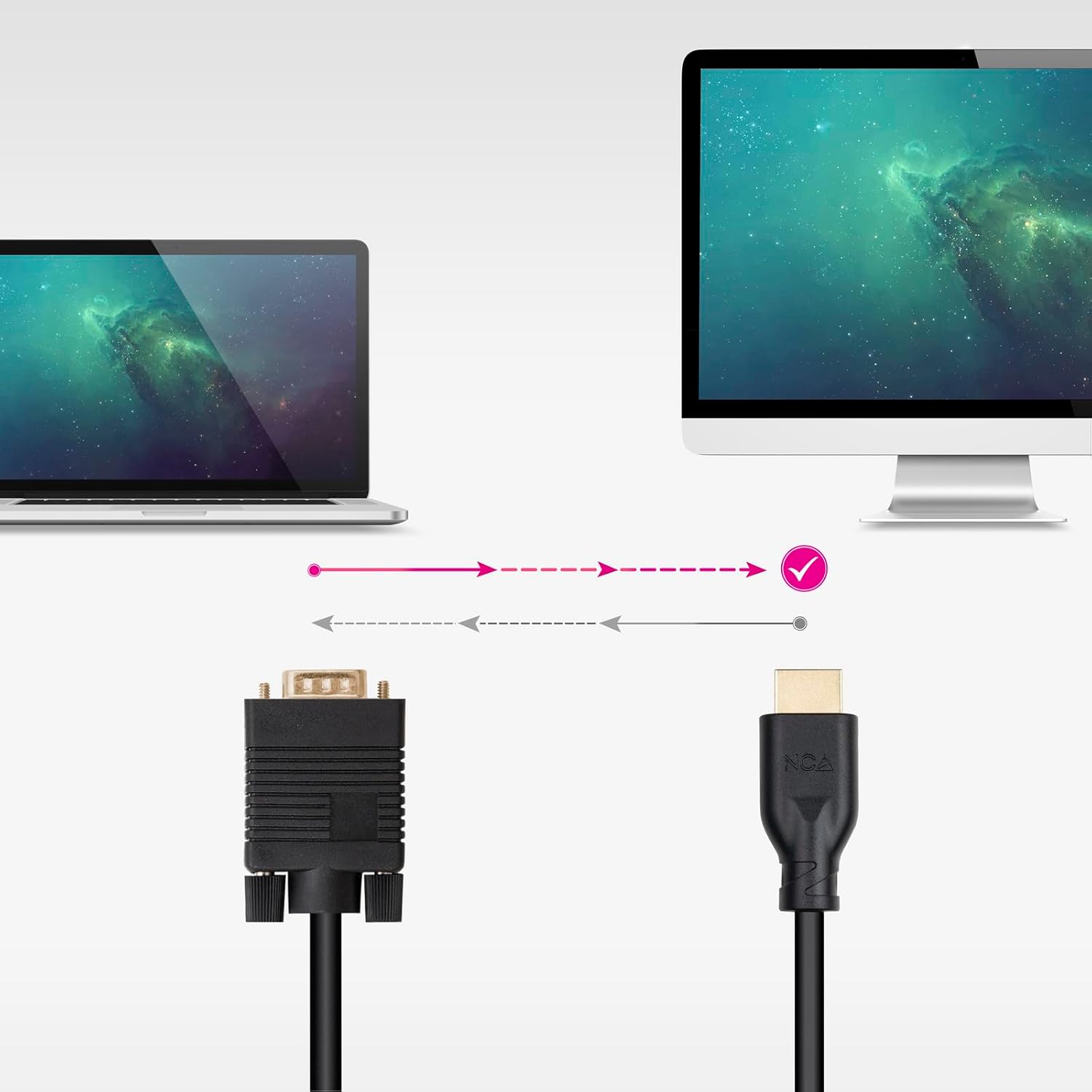 Cabo Conversor Nanocable 10.15.4602/ VGA Macho - HDMI 8K Macho/ 1.8m/ Preto - Imagem 4