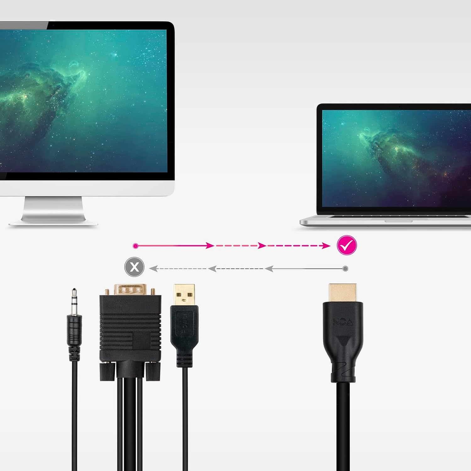 Cabo Conversor Nanocable 10.15.4612/ HDMI Macho - VGA Macho/ Jack 3.5 Macho/ USB Macho/ 1.8m/ Preto - Imagem 4