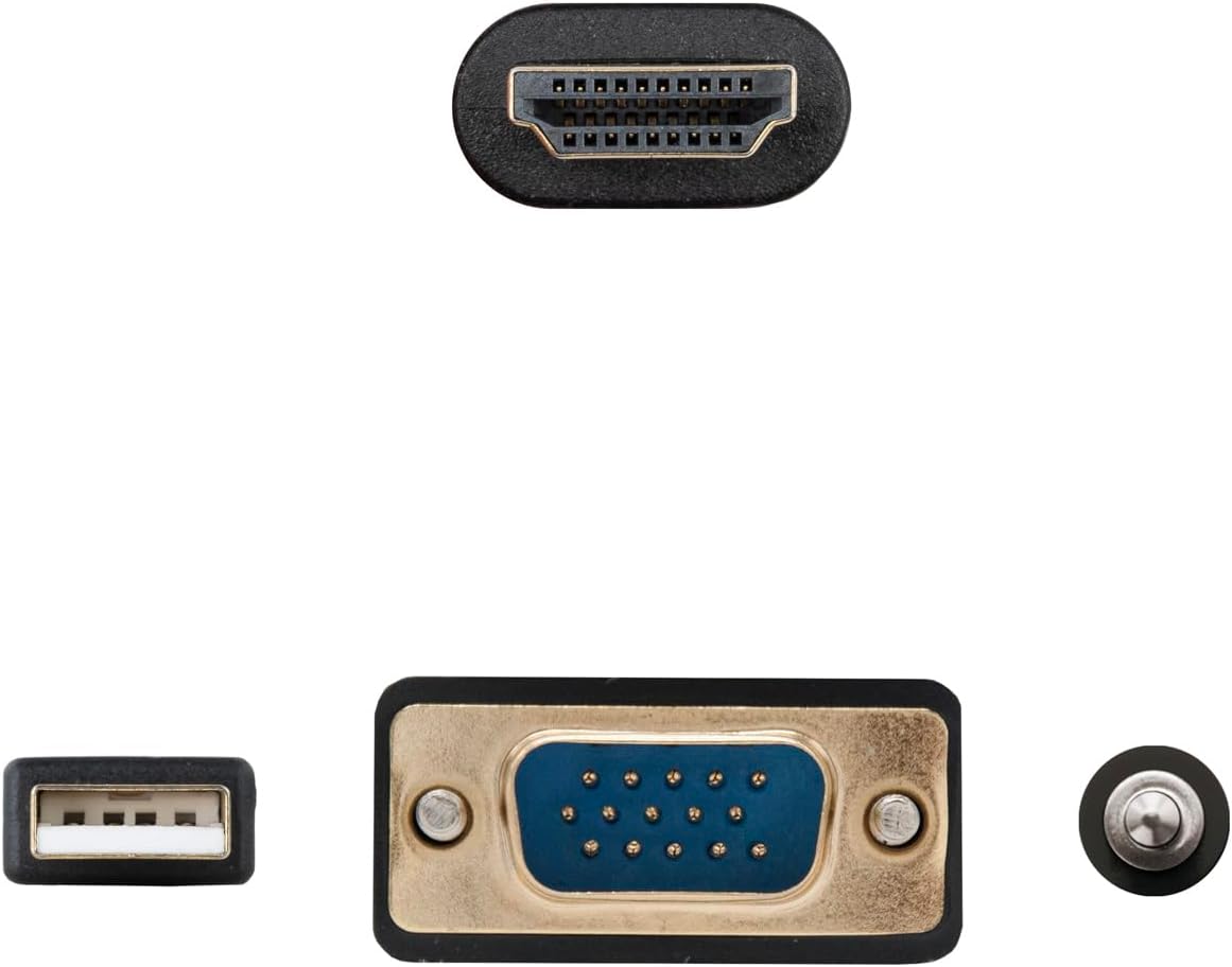 Cabo Conversor Nanocable 10.15.4612/ HDMI Macho - VGA Macho/ Jack 3.5 Macho/ USB Macho/ 1.8m/ Preto - Imagem 3