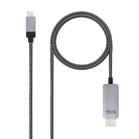 Cabo Conversor Nanocable 10.15.5102/ USB Tipo-C Macho - HDMI Macho/ 1.8m/ Preto - Imagem 2