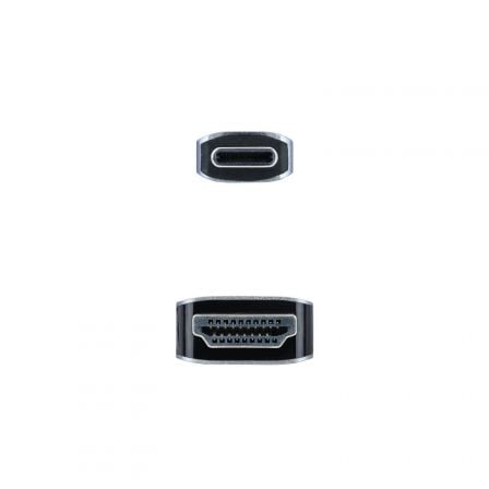 Cabo Conversor Nanocable 10.15.5102/ USB Tipo-C Macho - HDMI Macho/ 1.8m/ Preto - Imagem 3