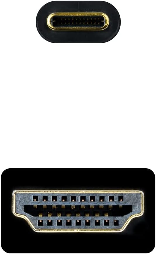 Cabo Conversor Nanocable 10.15.5103/ USB Tipo-C Macho - HDMI Macho/ 3m/ Preto - Imagem 3