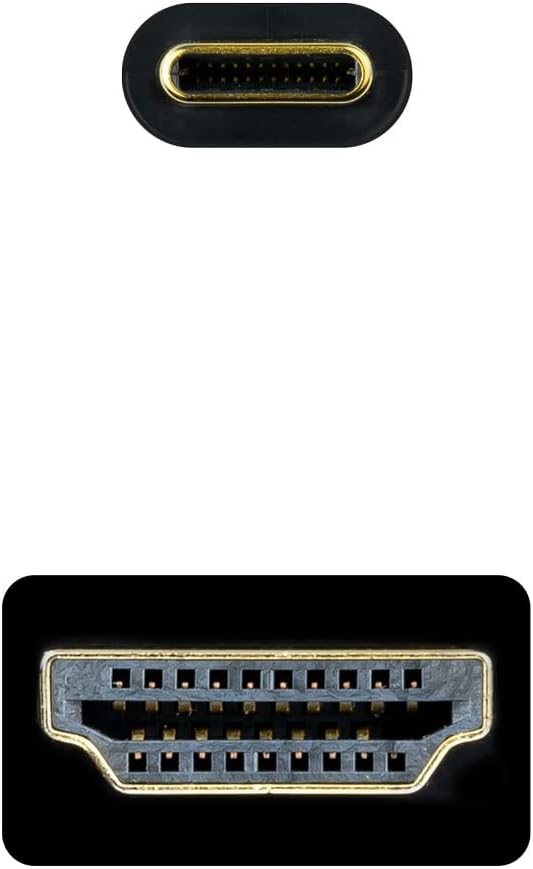 Cabo Conversor Nanocable 10.15.5133/ USB Tipo-C Macho - HDMI Macho/ 3m/ Preto - Imagem 3