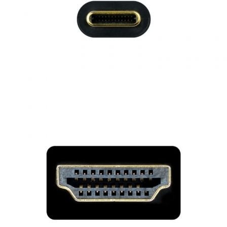 Cabo Conversor Nanocable 10.15.5135/ USB Tipo-C Macho - HDMI Macho/ 5m/ Preto - Imagem 3